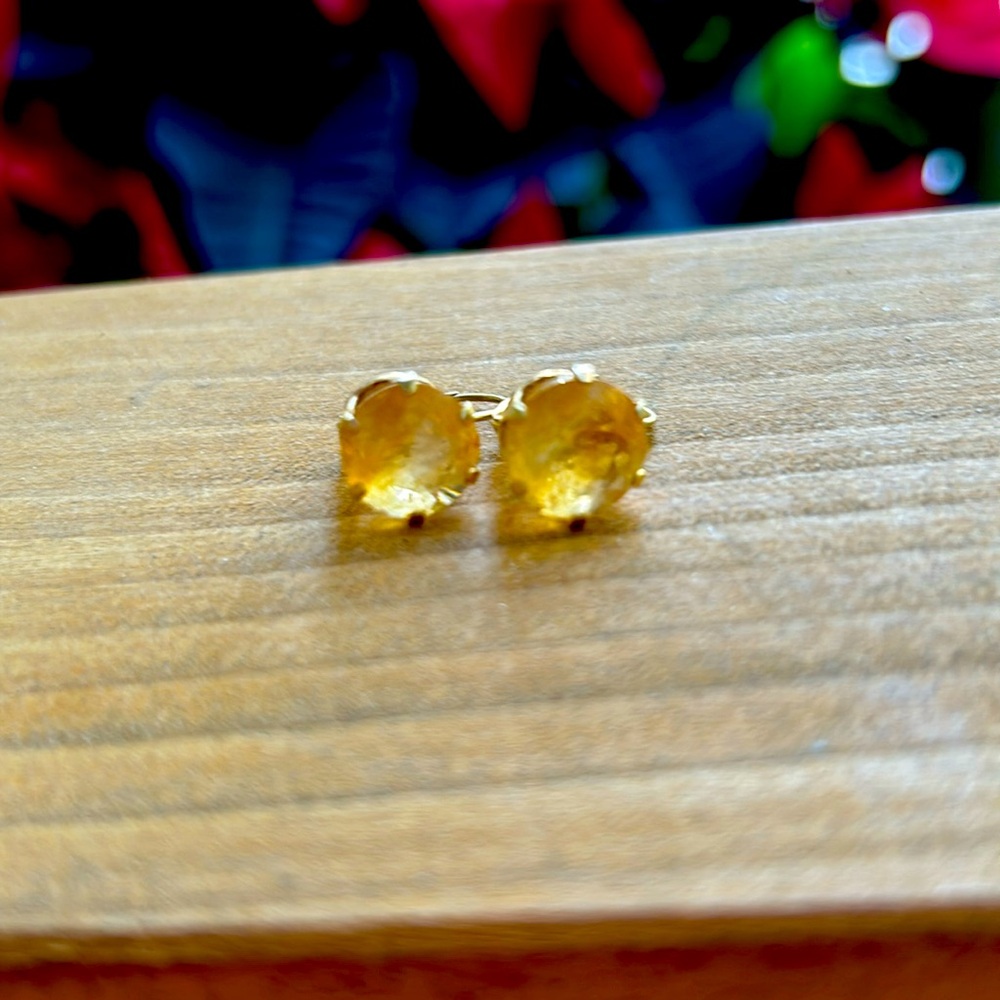 14k Gold & Topaz Earrings